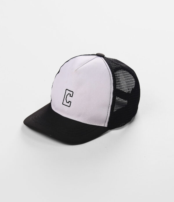 black & white trucker cap