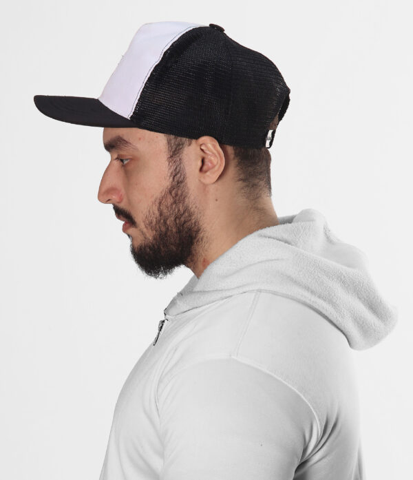 black & white trucker cap