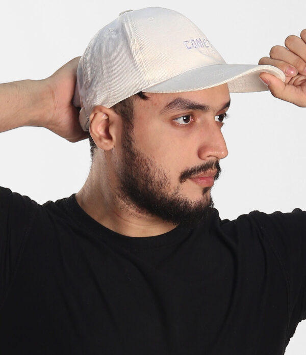 off white corduroy cap off white corduroy cap