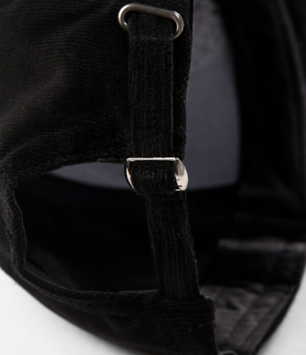 black corduroy cap