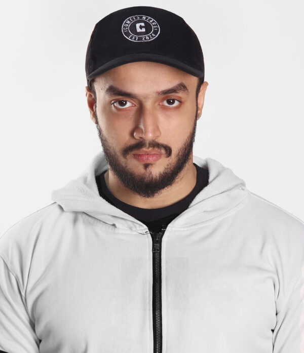 black corduroy cap