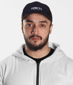 black baseball cap